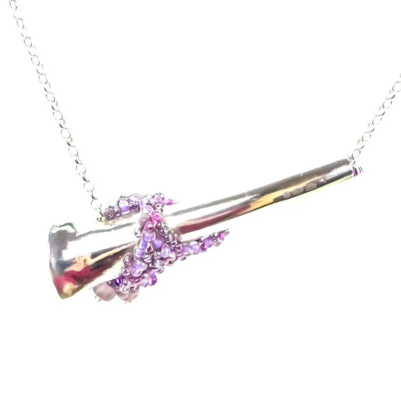 Purple Trumpet Necklace - Dani Crompton Designs -  Eclectic Artisans