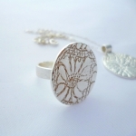 Sunflower Lace Ring - Firecrafted Handmade Jewellery -  Eclectic Artisans