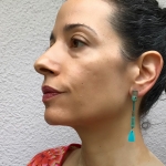 Blue Dangle Earrings - Laurel  Nathanson -  Eclectic Artisans