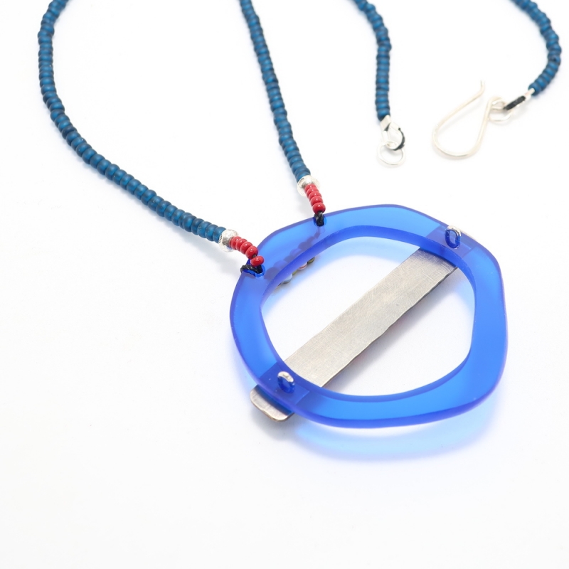 Blue Doughnut Necklace - Laurel  Nathanson -  Eclectic Artisans
