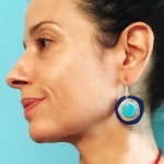 Blue Spinner Earrings - Laurel  Nathanson -  Eclectic Artisans