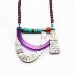 Trippy, Drippy Necklace in Purple - Laurel  Nathanson -  Eclectic Artisans