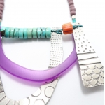 Trippy, Drippy Necklace in Purple - Laurel  Nathanson -  Eclectic Artisans