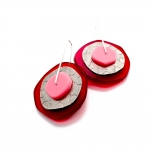 Red Spinner Earrings - Laurel  Nathanson -  Eclectic Artisans