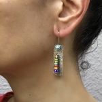Textured and Beaded Earring - Laurel  Nathanson -  Eclectic Artisans