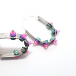 Turquoise Hoops - Laurel  Nathanson -  Eclectic Artisans