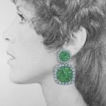 Rocks Earrings - Medium Double Green Square - Anna Davern -  Eclectic Artisans