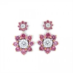 Rocks Earrings - Medium Double Pink Star -   -  Eclectic Artisans