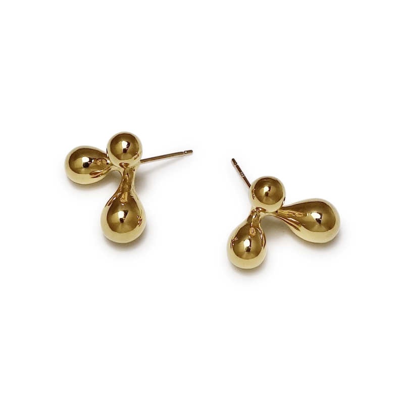 all-powerful Gold-plated Earrings - Yuca Asami -  Eclectic Artisans