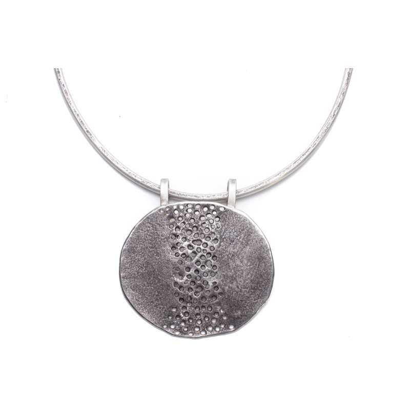 Sterling Silver Disc Necklace  - Sharon Blomgren -  Eclectic Artisans