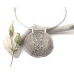 Sterling Silver Disc Necklace  - Sharon Blomgren -  Eclectic Artisans