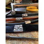 Leather and Sterling Silver Bracelet  - Sharon Blomgren -  Eclectic Artisans
