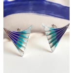 Enameled, Nordic Style Earrings - Northern Lights Collection - Berrin Design -  Eclectic Artisans