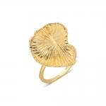 Mushroom, Nature Inspired Silver Ring Gold Plated and Enameled - Mushroom Collection - Berrin Design -  Eclectic Artisans