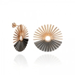 Sterling Silver Rose Gold/Black Earrings - Gold/Black Earrings - Day&Night Collection - Berrin Design -  Eclectic Artisans