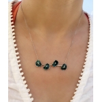 Mushroom, Nature Inspired Silver Necklace, Enameled  - Berrin Design -  Eclectic Artisans