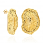Mushroom, Nature Inspired Silver Earrings and Gold Plated - Mushroom Collection - Berrin Design -  Eclectic Artisans