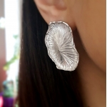 Mushroom, Nature Inspired Silver Earrings and Gold Plated - Mushroom Collection - Berrin Design -  Eclectic Artisans