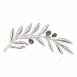 Sterling Silver Olive Branch Brooch - Olive Branch Collection - Berrin Design -  Eclectic Artisans