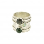 Three Stone Spinner Ring -   -  Eclectic Artisans