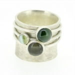 Three Stone Spinner Ring -   -  Eclectic Artisans
